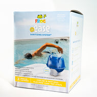 Box of FROG @ease Sanitizing System for Swim Spas.  Light blue box.