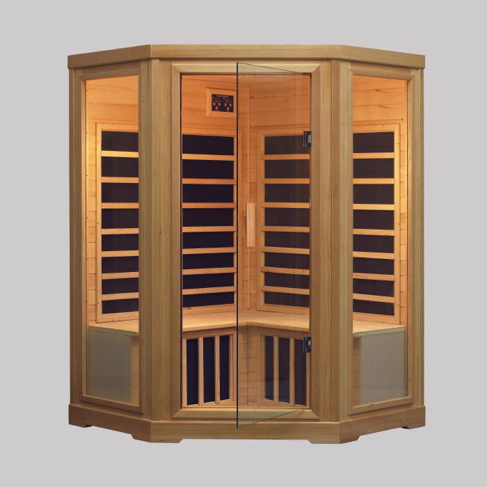 Finnleo G970 ECONOMY Hemlock Infrared Corner Sauna, 15A