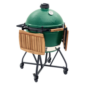 Extra Large Big Green Egg with Wood Mates Down