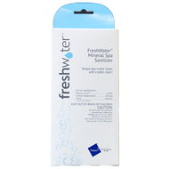 Box of FreshWater Mineral Spa Sanitizer.  White box.