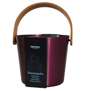 Rento Cranberry Aluminum Sauna Pail - Sauna Reno Sparks San Jose Sanat Cruz