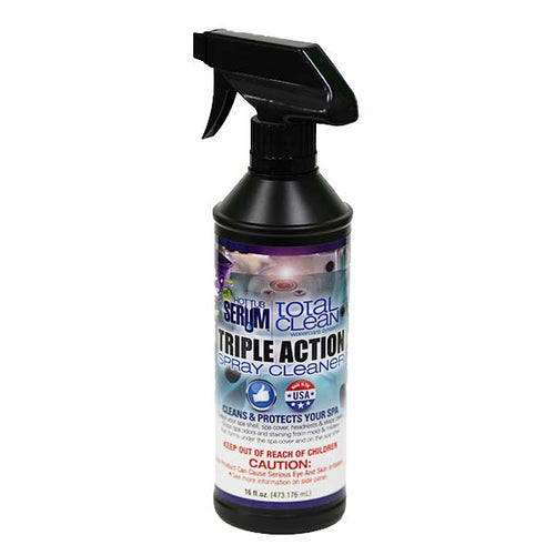 Hot Tub Serum Total Cleanse Triple Action Spray Cleaner Bottle
